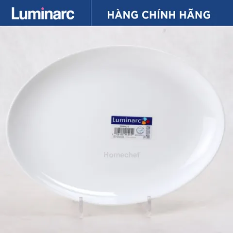 Đĩa Thủy Tinh Bầu Dục Sâu Luminarc Diwali 33cm - Hàng Chính Hãng An Toàn, Tiện Dụng Dùng Trong Lò Vi Sóng và Máy Rửa Bát