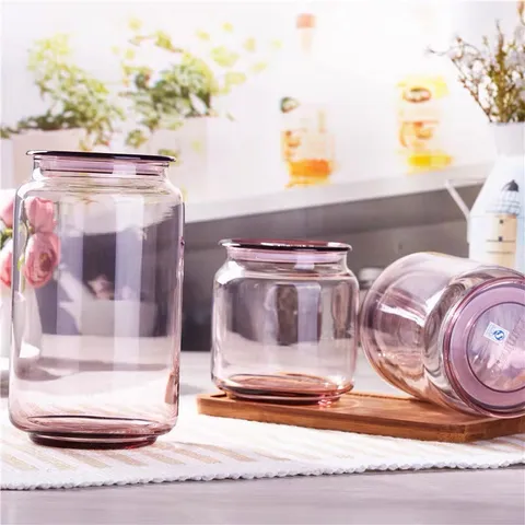 Bộ 3 hũ thực phẩm RONDO màu hồng, dung tích 0,75 lít - L1352*3, chống côn trùng, chống xước