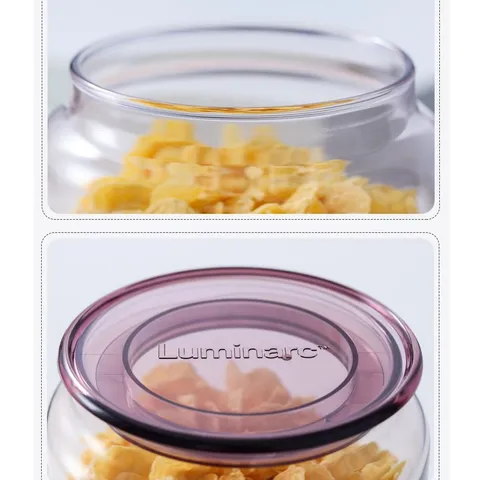 Bộ 3 hũ thực phẩm RONDO màu hồng, dung tích 0,75 lít - L1352*3, chống côn trùng, chống xước