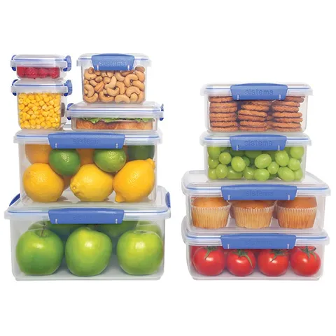 Hộp nhựa đựng thực phẩm Sistema 1L - An toàn cho sức khỏe, không chứa BPA, dùng lò vi sóng, sản xuất tại New Zealand
