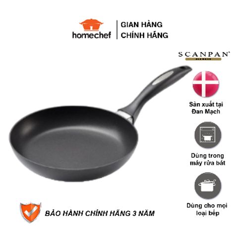 Chảo Chống Dính SCANPAN IQ 26cm - Bảo Hành 3 Năm, Công Nghệ GreenTek An Toàn, Phù Hợp Nhiều Loại Bếp, Sản Xuất Tại Đan Mạch