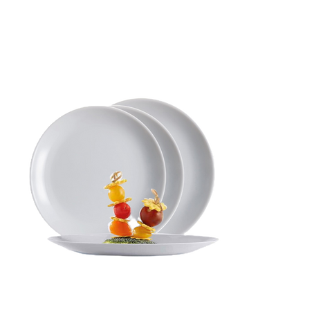 Set 4 Đĩa Thủy Tinh Luminarc Diwali Granit Màu Ghi - Sang Trọng, An Toàn, Chịu Nhiệt và An Toàn Cho Máy Rửa Bát