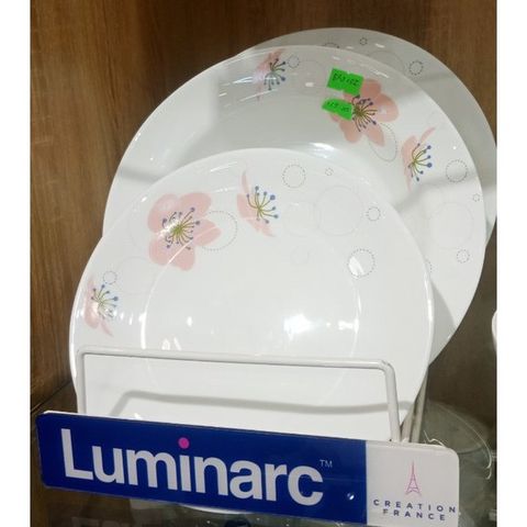 Bộ bát đĩa thủy tinh Larah Borosil 10 chi tiết - Dùng lò vi sóng, máy rửa bát, thiết kế sang trọng, sản xuất tại Ấn Độ