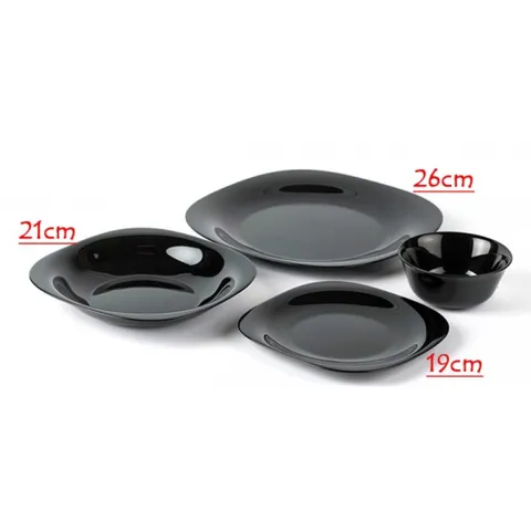 Đĩa thủy tinh Luminarc Carine 26cm - An toàn cho lò vi sóng, chống xước, sản xuất tại Pháp, dùng trong máy rửa bát, thiết kế tinh tế