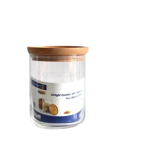 Hũ thủy tinh Luminarc 1.1L nắp gỗ - Đựng thực phẩm an toàn sức khỏe, chống xước, thiết kế Pháp, lưu trữ thực phẩm trong tủ lạnh