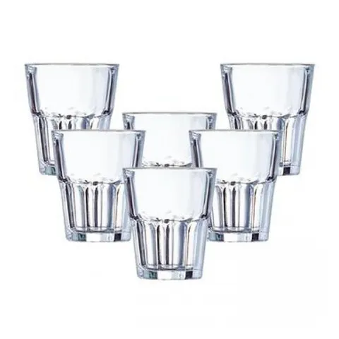 Bộ 6 Cốc Thủy Tinh Arcoroc Granity 20cl D0784 - An Toàn cho Sức Khỏe, Thiết Kế Hiện Đại, Dùng Máy Rửa Bát, Chất Liệu Không Chì