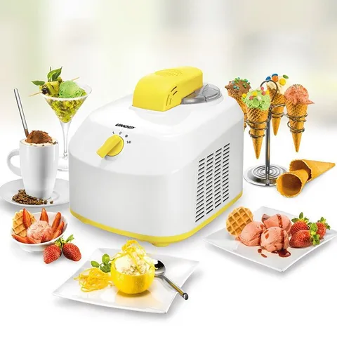 Máy làm kem tự động Unold Initio 48879 - Dung tích 1L, làm kem chỉ trong 60 phút, thiết kế gọn nhẹ, bảo hành 1 năm