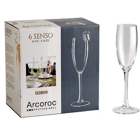 Bộ 6 Ly Vang Thủy Tinh Cao Cấp Arcoroc Senso 160ml - Sang Trọng, An Toàn, Thương Hiệu Pháp G3809