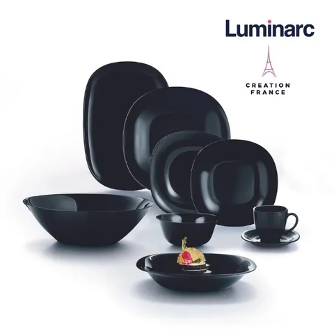 Đĩa thủy tinh cường lực Luminarc Carine 19cm - An toàn lò vi sóng, máy rửa bát, thiết kế hiện đại, sản xuất tại Pháp