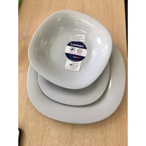 Đĩa Thủy Tinh Cường Lực Luminarc Carine Granit 27cm - An Toàn Lò Vi Sóng, Máy Rửa Bát, Thiết Kế Hiện Đại Sản Xuất Tại Pháp