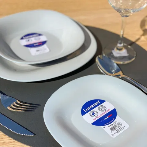 Đĩa Thủy Tinh Cường Lực Luminarc Carine Granit 27cm - An Toàn Lò Vi Sóng, Máy Rửa Bát, Thiết Kế Hiện Đại Sản Xuất Tại Pháp