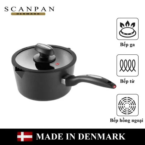 Nồi Chống Dính Scanpan IQ 1.7L - Thiết Kế Hiện Đại Đan Mạch, Chất Liệu An Toàn, Bảo Hành 3 Năm, Dễ Dàng Vệ Sinh