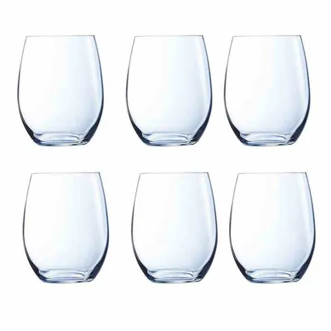 Bộ 6 cốc thủy tinh cao cấp C&S Primary 27cl - Ly uống rượu vang, trà, nhập khẩu Pháp - Dễ dàng vệ sinh, chống bám màu