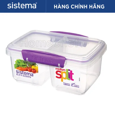 Hộp Đựng Thực Phẩm Sistema 850ml An Toàn Sức Khỏe, Không Chứa BPA, Dùng Lò Vi Sóng, Sản Xuất New Zealand