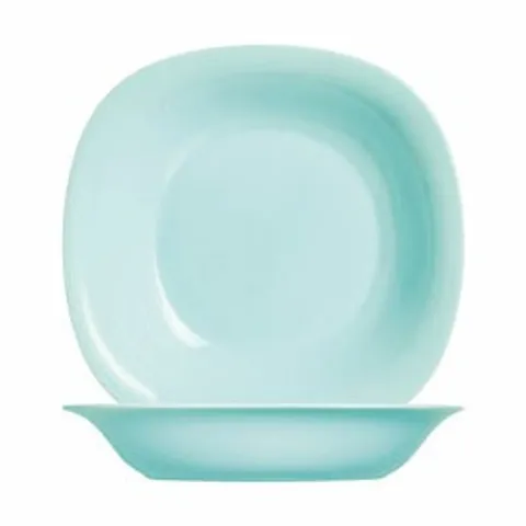 Set 4 Đĩa Thủy Tinh Luminarc Carine Xanh Pastel (19cm & 21cm) - An Toàn Cho Lò Vi Sóng, Sản Xuất Tại Pháp