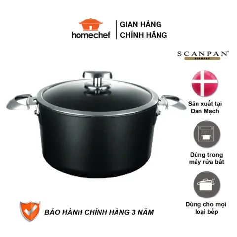 Nồi Chống Dính Scanpan Pro IQ 6.5L - Đúc Nhôm Cao Cấp, An Toàn Sức Khỏe, Bảo Hành 3 Năm - Sản Phẩm Chất Lượng Đan Mạch