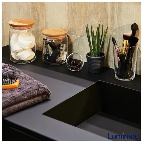 Hũ Thủy Tinh Luminarc Nắp Gỗ 0.8L - Đựng Thực Phẩm An Toàn, Thiết Kế Đẹp Pháp, Chống Xước, Giữ Kín Mùi Thực Phẩm