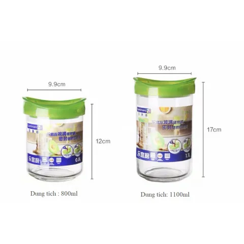 Hũ thủy tinh đựng thực phẩm Luminarc Storit 800ml - H2100, nắp kín, chống bám màu, bám mùi