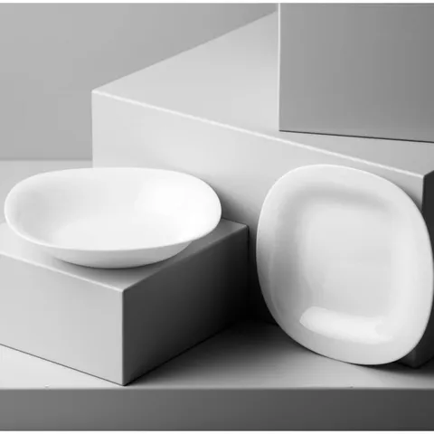 Set 6 Đĩa Thủy Tinh Cường Lực Luminarc Carine Trắng - An Toàn Lò Vi Sóng, Thiết Kế Hiện Đại, Bền Đẹp, Tiện Ích Cho Bữa Ăn