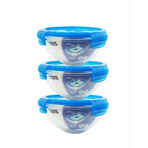 Set 3 Hộp Đựng Thực Phẩm Purebox J9322*3 - Thủy Tinh Chịu Nhiệt, An Toàn Lò Vi Sóng, Chống Xước, Thiết Kế Hiện Đại