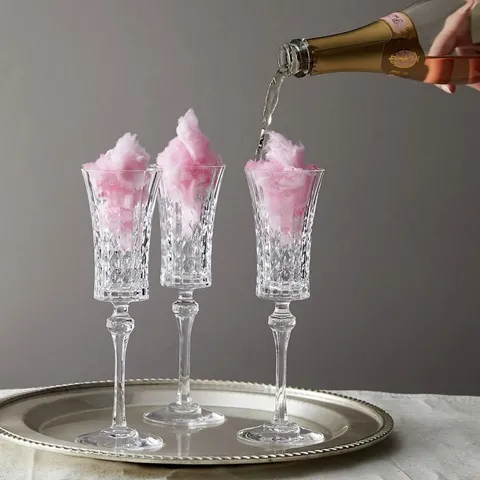 Bộ ly thủy tinh pha lê Champagne Lady Diamond 150ml - 2 chiếc, cao cấp, an toàn máy rửa bát, nhập khẩu Pháp, hoàn hảo cho rượu vang