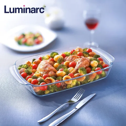 Bộ khay nướng Luminarc Multi One 3 chi tiết 35x24cm, thủy tinh cường lực, dùng lò vi sóng, lò nướng - J1340*3