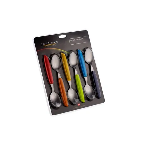 Bộ 6 Thìa Inox Spectrum Scanpan - Nhiều Màu Sắc, Thiết Kế Gọn Nhẹ, An Toàn Cho Sức Khỏe, Đồ Dùng Nhà Bếp Chất Lượng.