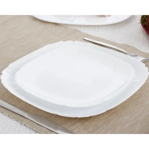 Bộ 6 đĩa thủy tinh Luminarc Lotusia 23cm N3620 - Thủy tinh cường lực an toàn, dùng cho lò vi sóng & máy rửa bát, sang trọng và bền đẹp