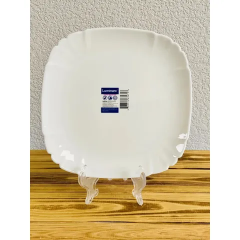 Bộ 6 đĩa thủy tinh Luminarc Lotusia 23cm N3620 - Thủy tinh cường lực an toàn, dùng cho lò vi sóng & máy rửa bát, sang trọng và bền đẹp