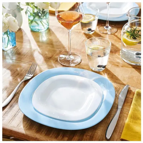 Đĩa Sâu Lòng Luminarc Carine Thủy Tinh Cao Cấp - Màu Xanh Nhẹ Nhàng, Đường Kính 19cm, An Toàn Cho Vi Sóng & Máy Rửa Bát