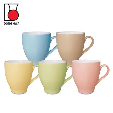 Bộ 2 Ly Sứ Cao Cấp Dong Hwa 350ml - Ly Uống Nước Hàn Quốc Màu Pastel Thời Trang, Quà Tặng Xinh Xắn