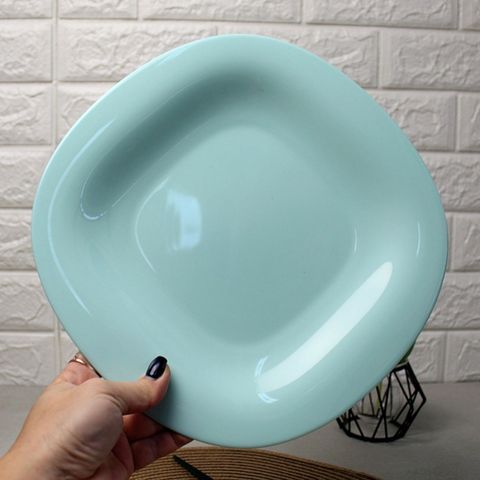 Đĩa Thủy Tinh Nông Lòng Luminarc Carine 27cm - Màu Xanh Ngọc Sang Trọng, An Toàn Cho Vi Sóng và Máy Rửa Bát
