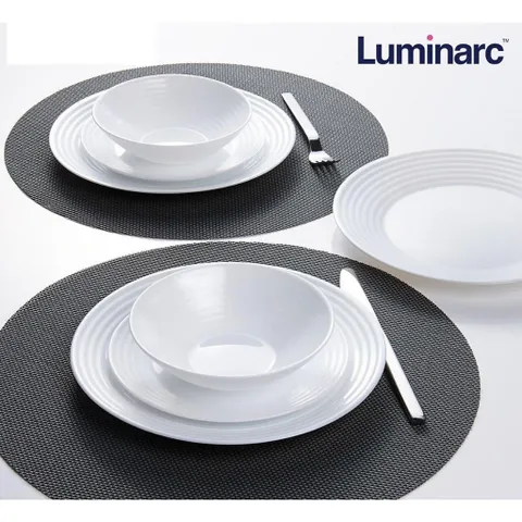 Bộ bát đĩa thủy tinh 10 món Luminarc Harena HARENA10A, thủy tinh sạch, dùng an toàn lò vi sóng và máy rửa bát