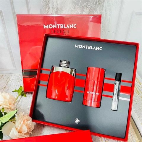 Set Nước Hoa Montblanc Legend Red EDP 100ml + 7.5ml + Kem Dưỡng Da 75g - Bộ Quà Tặng Sang Trọng Cho Phái Mạnh