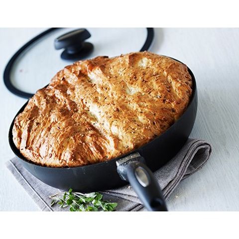 Chảo chống dính Scanpan IQ 28cm - Hàng chính hãng, bền đẹp, dùng cho bếp từ và lò nướng, bảo hành 3 năm, an toàn sức khỏe
