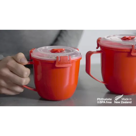 Hộp nhựa đựng thực phẩm Sistema 0.9L - Hộp đựng an toàn cho lò vi sóng, không chứa BPA, sản xuất tại New Zealand, hàng chính hãng