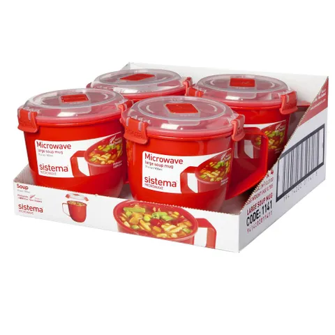 Hộp nhựa đựng thực phẩm Sistema 0.9L - Hộp đựng an toàn cho lò vi sóng, không chứa BPA, sản xuất tại New Zealand, hàng chính hãng