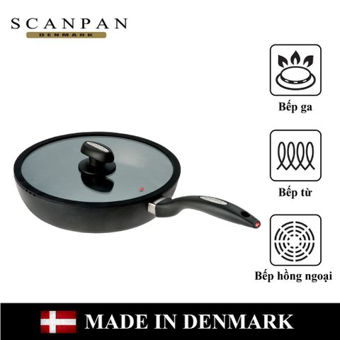 Chảo Chống Dính Scanpan IQ 26cm - An Toàn Cho Sức Khỏe, Dùng Bếp Từ, Lò Nướng, Bảo Hành 3 Năm, Thiết Kế Sang Trọng, Dễ Dàng Vệ Sinh