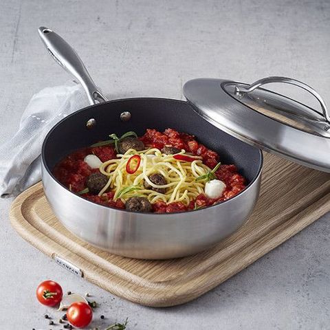 Chảo chống dính Scanpan CTX 26cm/3.7L - Thiết kế inox sang trọng, bảo hành 3 năm, an toàn sức khỏe, phù hợp với mọi loại bếp