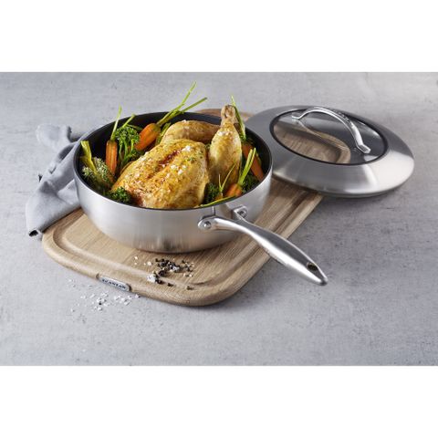 Chảo chống dính Scanpan CTX 26cm/3.7L - Thiết kế inox sang trọng, bảo hành 3 năm, an toàn sức khỏe, phù hợp với mọi loại bếp