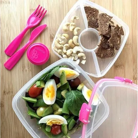 Hộp Nhựa Đựng Thực Phẩm Sistema 1.3L Kèm thìa, dĩa - An Toàn cho Vi Sóng, Máy Rửa Bát, Hàng Chính Hãng New Zealand