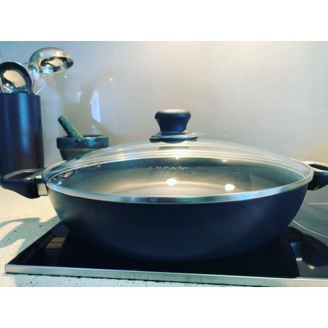 Chảo chống dính Scanpan Classic 32cm - Hàng chính hãng, bảo hành 3 năm, an toàn cho sức khỏe, phù hợp bếp từ và bếp gas