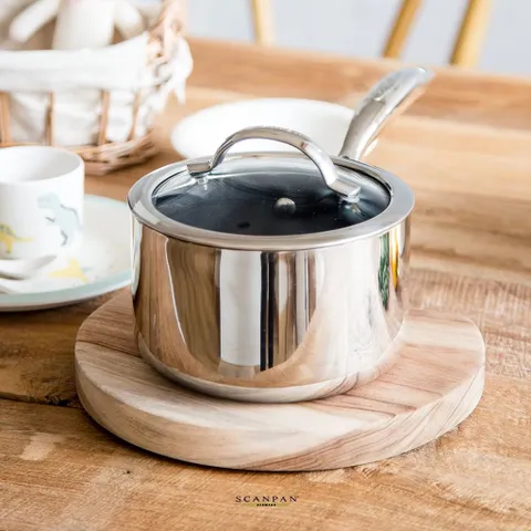 Nồi Chống Dính Scanpan HaptiQ 1.8L Dùng Bếp Từ - Thiết Kế Cao Cấp 16cm, Chống Dính Đảm Bảo 3 Năm, Hàng Chính Hãng Đan Mạch
