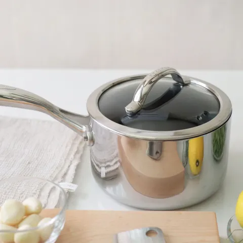 Nồi Chống Dính Scanpan HaptiQ 1.8L Dùng Bếp Từ - Thiết Kế Cao Cấp 16cm, Chống Dính Đảm Bảo 3 Năm, Hàng Chính Hãng Đan Mạch