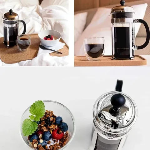 Bình pha cà phê ép kiểu Pháp Bodum Chambord 1928-16, dung tích 1L - Thiết kế thủy tinh cao cấp, chất lượng chính hãng từ Bồ Đào Nha