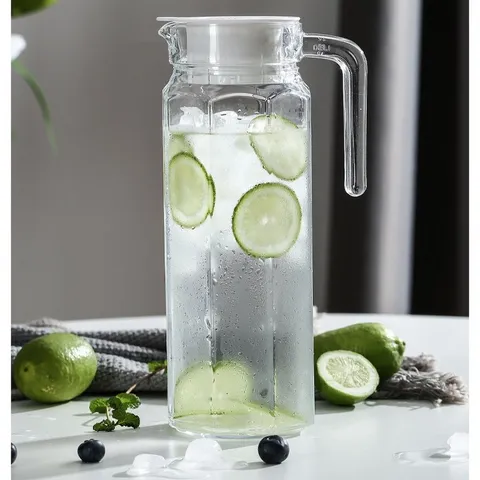 Bình thủy tinh Luminarc Octime 1.1L trong suốt, thiết kế hiện đại, an toàn cho máy rửa bát, hàng chính hãng G2664