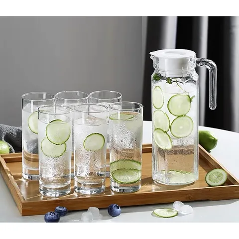 Bình thủy tinh Luminarc Octime 1.1L trong suốt, thiết kế hiện đại, an toàn cho máy rửa bát, hàng chính hãng G2664