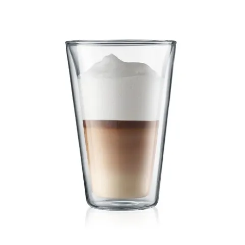Bộ 2 cốc thủy tinh 2 lớp Bodum Canteen 10110-10 - Dung tích 400ml, Chất liệu Borosilicate, Giữ nhiệt hiệu quả, Hàng chính hãng