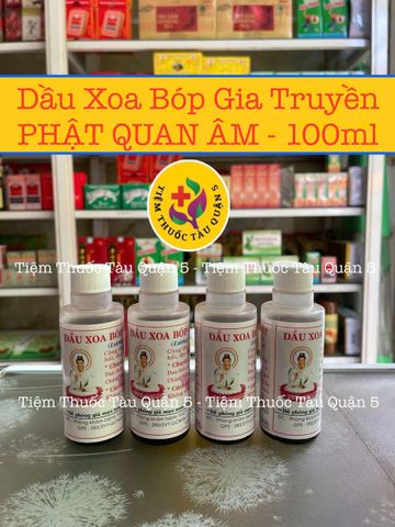 Dầu Xoa Bóp Xương Khớp Phật Quan Âm - Giảm Đau Khớp, Đau Lưng, Thể Dục Ngoài Trời - Chai 120ml Hỗ Trợ Xương Khớp