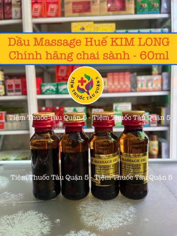 Dầu Massage Huế Kim Long Chính Hãng - Tinh Dầu Từ 30 Vị Thuốc Bắc Giúp Giảm Đau Mỏi, Thư Giãn Cơ Thể